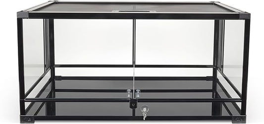Zilla QuickBuild Reptile 40 Gallon Glass Terrarium Habitat with Swing Door For Geckos, Snakes, Lizards, Frogs, Turtles, and Tortoises, 36" x 18" x 18"-Ruum Studio Home