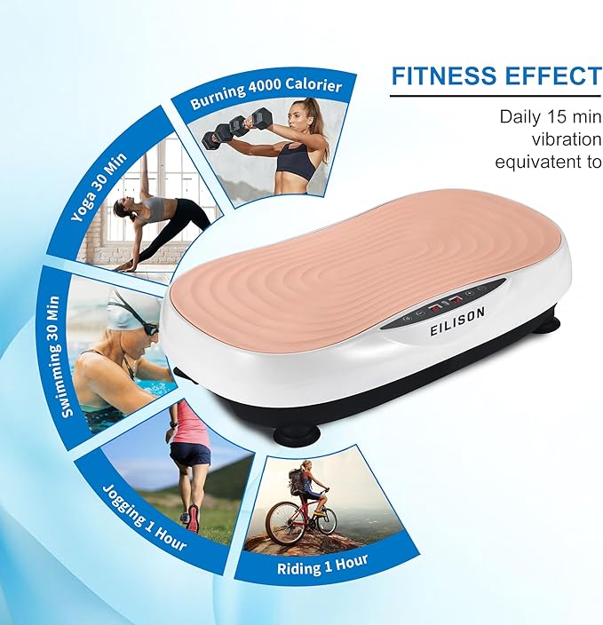 EILISON Glory Vibration Plate Exercise Machine - Whole Body Workout Vibration Fitness Platform Equipment for Home & Travel Workout, Weight Loss, Toning & Wellness-Ruum Studio Home