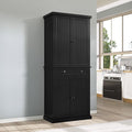 ARTPOWER 72" Tall Kitchen Pantry Storage Cabinet with Drawer and Adjustable Shelves, Pantry Cabinet for Kitchen, Bathroom or Hallway, Black-Ruum Studio Home