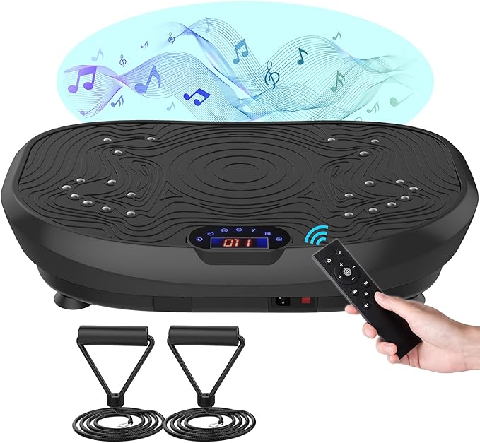 AXV Vibration Plate Exercise Machine Whole Body Workout Power Vibrate Fitness Platform Vibrating Machine Exercise Board for Weight Loss Shaping Toning Wellness Home Gyms Workout-Ruum Studio Home