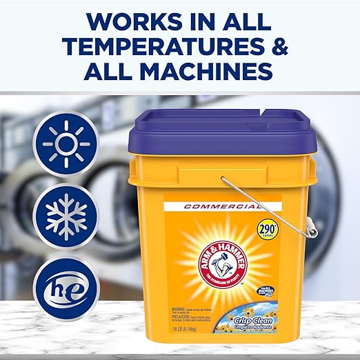 Arm & Hammer powder laundry detergent, crisp clean, 18 lb pail-Ruum Studio Home