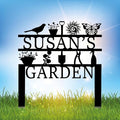 Personalized Garden Sign, Custom Garden Tools Sign with Stakes, Garden Sign with Last Name, Personalized Flower Garden Name Sign, Yard Sign, Lawn Sign, Custom Family Name Garden Sign, Farmhouse Decor-Ruum Studio Home