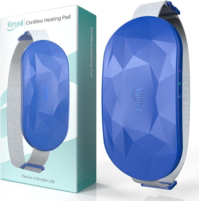 Slimpal Portable Heating Pad for Period Cramps, Electric Cordless Back Belly Waist Heating Pad for Menstrual Cramp Relief, Rechargeable Wearable Heat Belt Gifts for Her Women Girl Wife, Navy-Ruum Studio Home