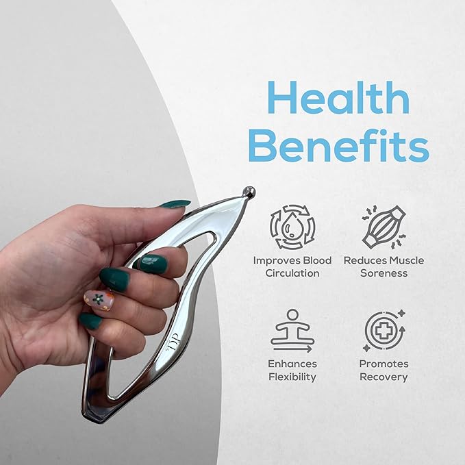 Muscle Scraper Tool – 2-in-1 Stainless Steel Fascia Scraper for Deep Tissue Massage & Muscle Relief - Gua Sha Body Tool for Soreness - Ergonomic IASTM Tool for Athletes & Physical Therapy-Ruum Studio Home