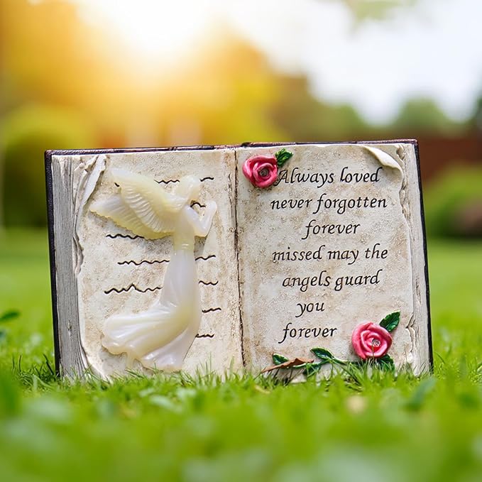 Outdoor Solar Angel Garden Stakes Lights, Waterproof Memorial Grave Decorations Gifts for Cemetery Outdoors Lawn Yard Home Patio Decor-Ruum Studio Home