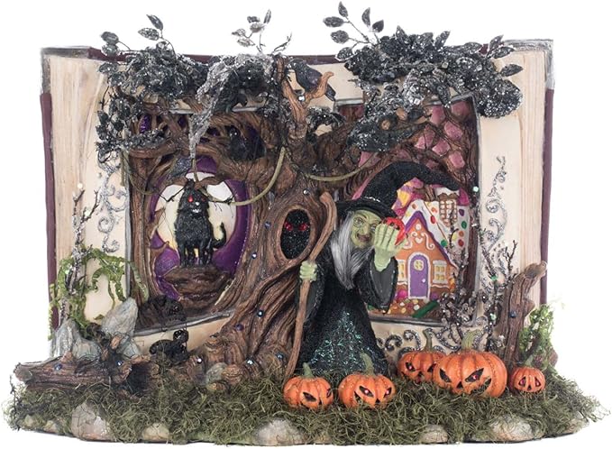 Katherine's Collection 2025 Hansel and Gretel Pumpkin Scene - Lighted Halloween Decoration with Resin Hansel and Gretel Fairy Tale - Grimm Halloween Decor & Eerie Ambiance-Ruum Studio Home