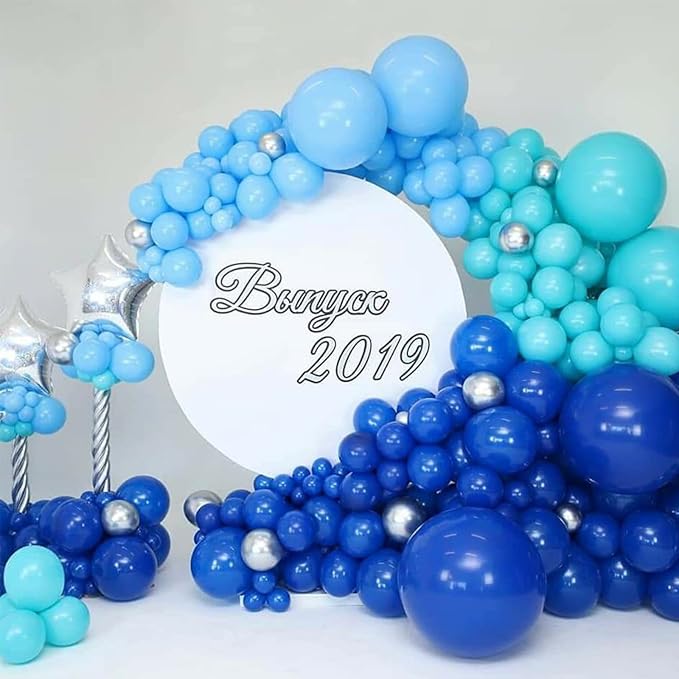 130pcs Royal Blue Balloons Different Sizes 18" 12" 10" 5" Party Latex Balloons for Birthday Graduation Baby Shower Anniversary Nautical Party Decorations-Ruum Studio Home