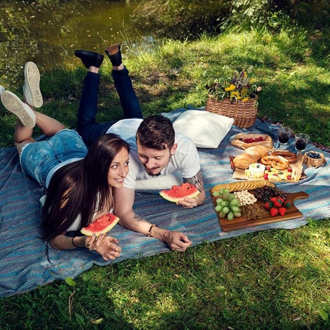 AIDEA Acacia Wood Cutting Board with Handle, Large Wooden Charcuterie Board for Bread, Cheese, Meat, and Fruits, Food Serving Tray for the Kitchen (17" x 11")-Ruum Studio Home