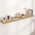 Floating Shelves for Wall, Large Wall Mounted Shelves with Invisible Brackets, Long Wood Floating Shelf for Living Room, Bedroom, Kitchen, Bathroom (Oak, 55" W x 9" D x 1.5" H)-Ruum Studio Home