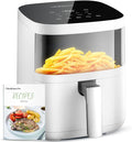 Air Fryer, Beelicious 8-in-1 Smart Compact 4QT Air Fryers, with Viewing Window, Shake Reminder, 450°F Digital Airfryer with Flavor-Lock Tech, Dishwasher-Safe & Nonstick, Fit for 1-3 People, White-Ruum Studio Home