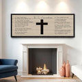 Ten Commandments Rustic Bible Verse Framed Wall Art 40" x 15" Black Religious Christian Slogan Representing God Jesus Christ Prayer Vintage Holy Inspirational Catholic Scripture Decor-Ruum Studio Home