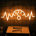 Car Dashboard Neon Sign Garage Neon Signs for Man Cave Automobile Speedometer Neon Light Orange LED Car Neon Lights Signs for Garage Man Cave Auto Repair Shop Game Room Party Decor-Ruum Studio Home