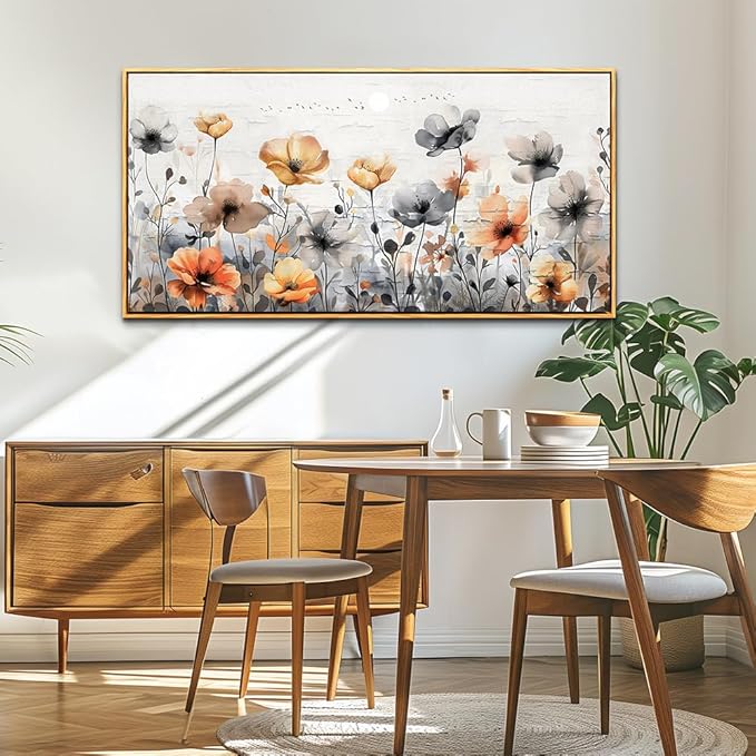 ZUITINGHUA Wood Framed Canvas Wall Art For Living Room Large Wall Decor For Office Bedroom Decorations Flowers Landscape Pictures Farmhouse Paintings Artwork Aesthetic Mural Home Decor 30x60 In-Ruum Studio Home