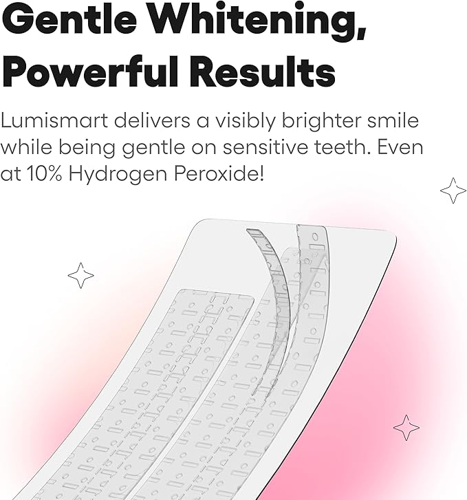Something Nice Lumismart Whitening Strips - Dentist-Designed, Enamel Safe, up to 42 Treatments with Smart Adjust - Teeth Whitening Strips in Watermelon for Sensitive Teeth-Ruum Studio Home