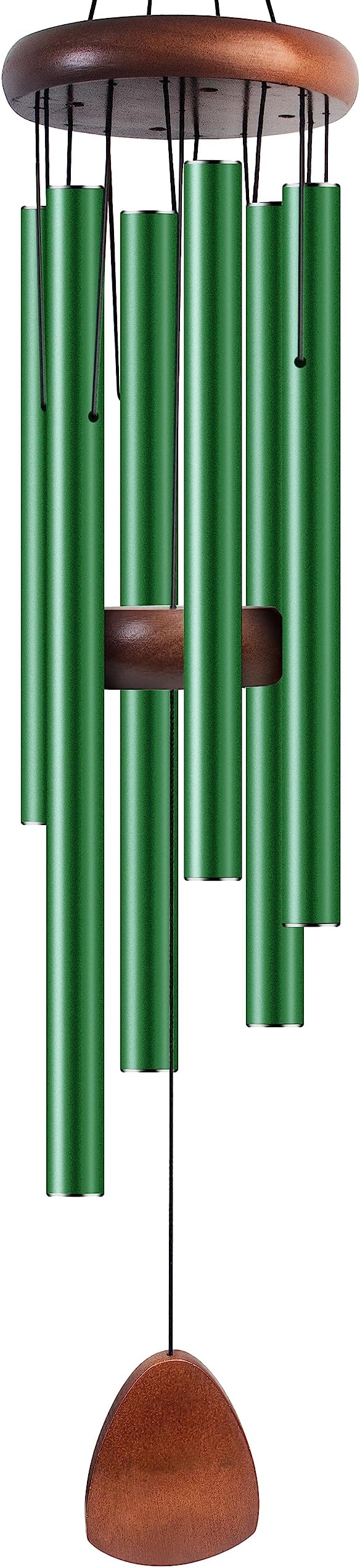 Large Aluminium Wind Chimes 37 Inches to Create a Zen Atmosphere Suitable for Outdoor, Garden, Patio Decoration. Classic Wind Chimes with Wind Catcher Suitable as A Gift for Unisex(Green)-Ruum Studio Home