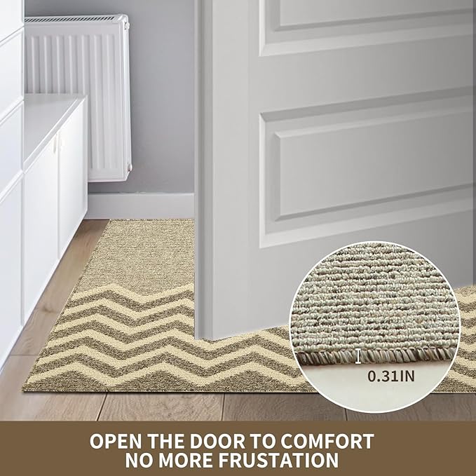Indoor Doormat, Non-Slip Front Door Mats, Outdoor Welcome Mat Washable, Low Profile Indoor DoorMats for Entryway, Floor Inside Back Door Mats (23"x35")-Ruum Studio Home