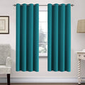 H.VERSAILTEX Solid Turquoise Blue Thermal Insulated Blackout Curtains Nickel Grommet Panels Room Darkening Window Drapes for Bedroom/Living Room 52 x 72 Inch (Set of 2)-Ruum Studio Home