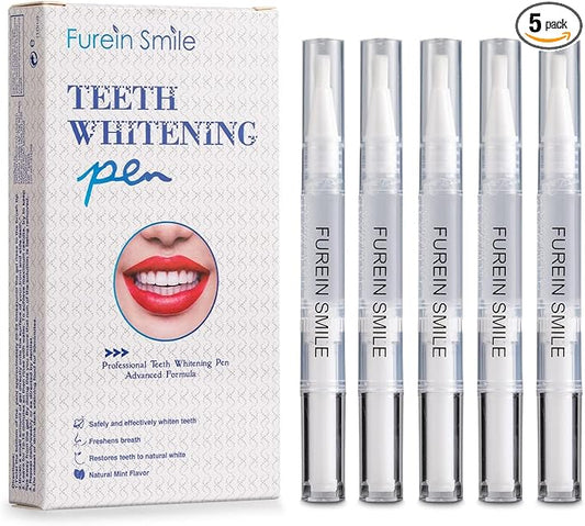 Teeth Whitening Pen 5 Pens 50+ Whitening Treatments -Removes Years of Stains 35% Carbamide Peroxide Tooth Whitener Brush Gel Pen-Ruum Studio Home