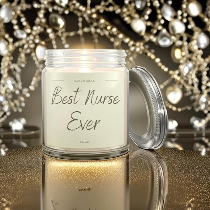 1OAK Vanilla Scented Nurse Candle - Best Nurse Gifts for Women, Men - RN Graduation Gift-Ruum Studio Home