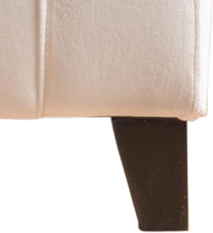 Christopher Knight Home Hikaru Velvet Storage Ottoman, Ivory 19.75”D x 50.00”W x 17.48”H-Ruum Studio Home