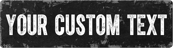 Rustic Custom Metal Sign - Custom Sign for Indoor or Outdoor Use (Rustic Black, 15x15 inches)-Ruum Studio Home