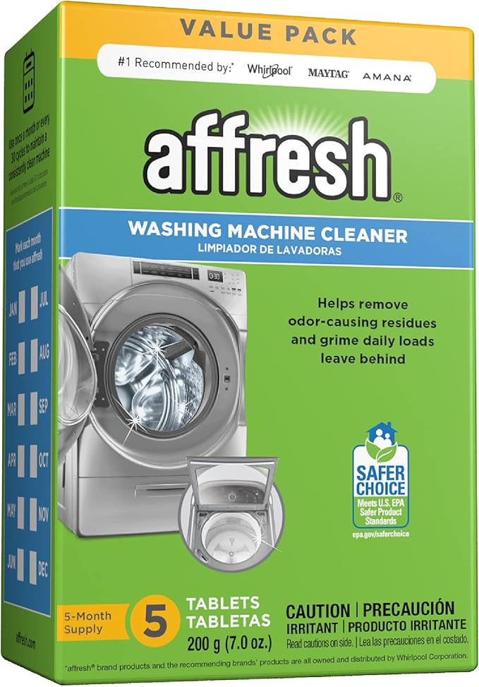 Affresh Washing Machine Cleaner, Cleans Front Load and Top Load Washers, Including HE, 5 Tablets-Ruum Studio Home
