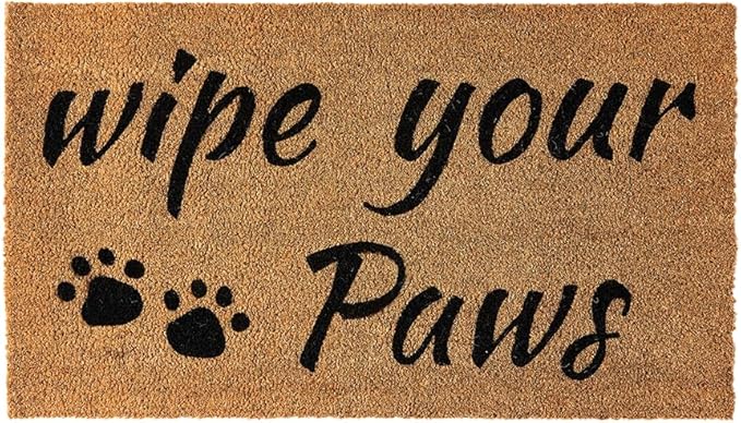 KANKUN Coco Coir Door Mat with Heavy Duty Backing, Welcome Doormat (17" x 30"), Doormat Entrance (Wipe Your Paws)-Ruum Studio Home