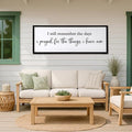 I Still Remember The Days I Prayed Wall Decor Art 24"X10" for Home Living Room Family Wall Wooden Framed Sign (Black)-Ruum Studio Home