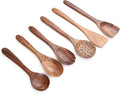 Wooden Spoons for Cooking Utensils Set with Holder, Spoon Rest & Hooks, Teak Wood Nonstick Kitchen Cookware-Ruum Studio Home