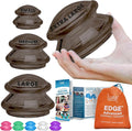 Silicone Cupping Therapy Set Professional Massage Cupping Cups for Cupping Therapy 4 Cup Kit for Massage, Myofascial Release, Cellulite Reduction (Lure Onyx)-Ruum Studio Home