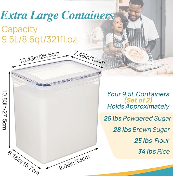 Vtopmart 9.5L Large Food Storage Containers-Ruum Studio Home