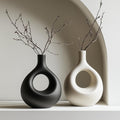 NOBULA Ceramic Bagel Vases C5 – Thoughtful for Mom – Elegant Set of 2 for Living Room, Bedroom or Table – Modern Home Decor She’ll Love – Perfect for Flowers & Plants-Ruum Studio Home