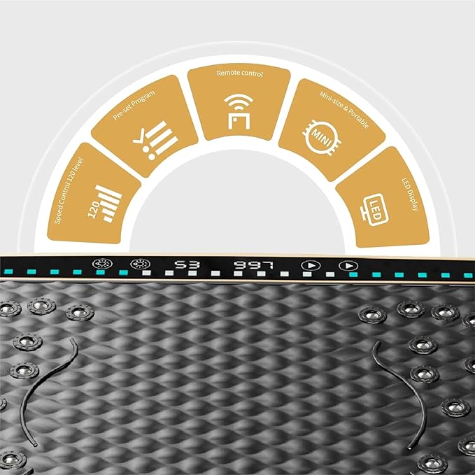 Vibration Plate Fitness Platform Whole Body Exercise Machine with 120 Speed Levels, Lymphatic Drainage, Fat Burning, and Weight Loss, Perfect for Women, Men, and Home Gym Exercise-Ruum Studio Home