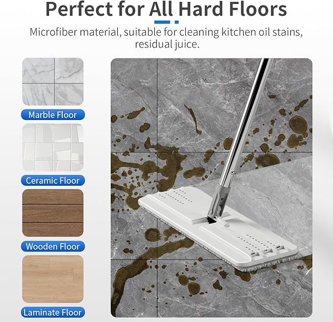 10Pcs Joymoop Mop Replacement Pads, 13 * 4.9'' Universal Mop Pads Mop Head Refills Washable Wet Mop, Compatible with Most 11-13” Size Mops-Ruum Studio Home
