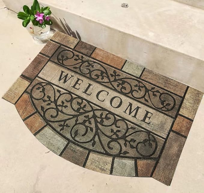Welcome Door Mats 24"x36" Heavy Duty Front Door Mat Outdoor Large Doormats with Non-Slip Rubber Backing Outdoor Welcome Mats for Front Door Entryway,Garage,Patio,High Traffic Area-Ruum Studio Home