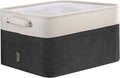 BALEINE 1 Pack Fabric Storage Bins for Shelves, Linen Storage Baskets for Organizing, Decorative Closet Bins for Clothes, Home (Black, 15''x11''x9.5'')-Ruum Studio Home