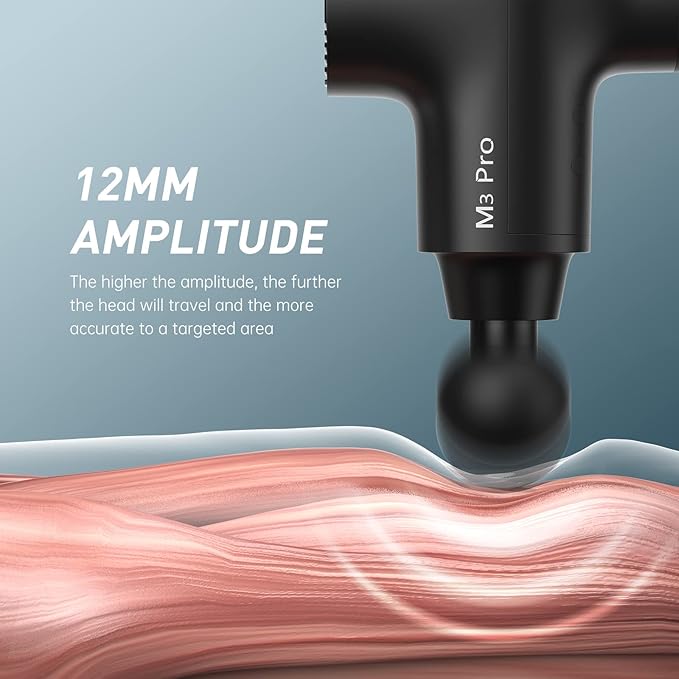 opove M3 Pro 2 Massage Gun Deep Tissue Percussion Muscle Massager for Workout, Handheld Percussive Therapy Fascia Gun for Athletes Fast Recovery 4-8 Hours Long Battery Life, Powerful, Quiet, Black-Ruum Studio Home