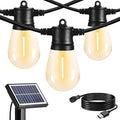 SUNTHIN Outdoor Solar String Lights, 48ft Solar Patio Lights with USB Rechargeable, Waterproof & Shatterproof Solar Powered Bulbs for Yard, Porch, Garden, Pool, Party, Camping-Ruum Studio Home