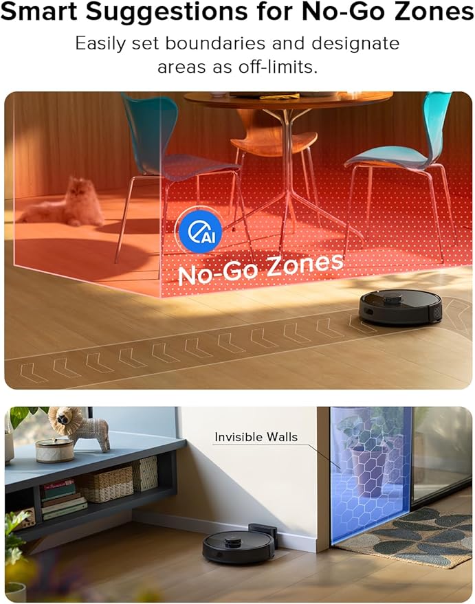 roborock Q7 L5 Robot Vacuum and Mop Combo, 8,000Pa Suction, Upgraded from Q5 Pro, Dual Anti-Tangle System, LiDAR Navigation, Multi-Level Mapping, Self-Charging Robotic Vacuum Cleaner, Black-Ruum Studio Home
