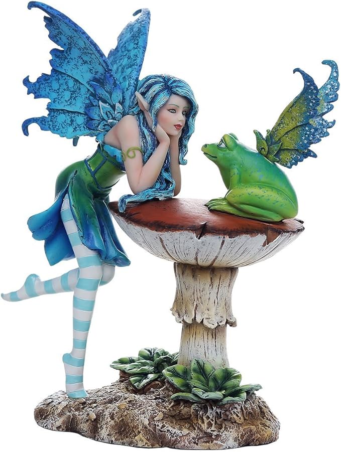 Pacific Giftware Enchanting Frog Gossip Fairy Collectible Decorative Statue 6.5H Amy Brown-Ruum Studio Home