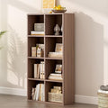 8-Cube Storage Shelf Bookcase - Wooden 4-Tier Floor Standing Open Bookshelf for Home and Office, Cuby Orgainzer, Walnut-Ruum Studio Home