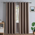Blackout Curtains 84 Inch Length for Bedroom, Thermal Insulated Blackout Curtains 2 Panels Set, Solid Grommet Privacy Room Darkening Drapes for Living Room Windows(W52 x L84, Khaki)-Ruum Studio Home