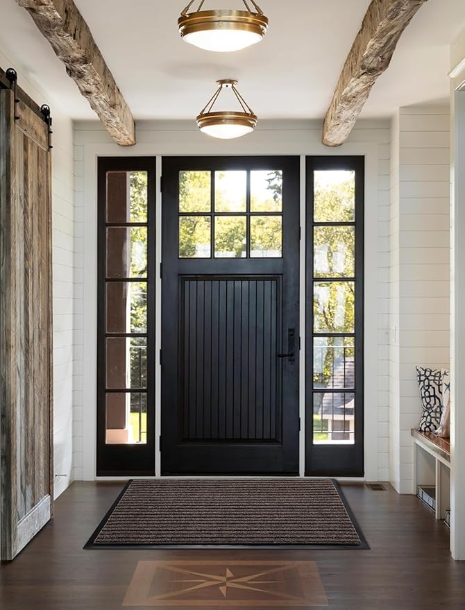 Yimobra Front Door Mat Outdoor Indoor Entrance, 100% Waterproof All-Season All Weather Doormat, Welcome Matt Outside Entry, Non Slip, Low Profile, Heavy Duty Patio Porch Floor Mats,47 x 32-Ruum Studio Home
