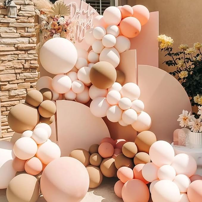 130pcs Blush Pink Balloons Different Sizes 18" 12" 10" 5" Boho Pink Latex Balloon Garland Arch Kit for Birthday Baby Shower Graduation Wedding Gender Reveal Party Decorations-Ruum Studio Home