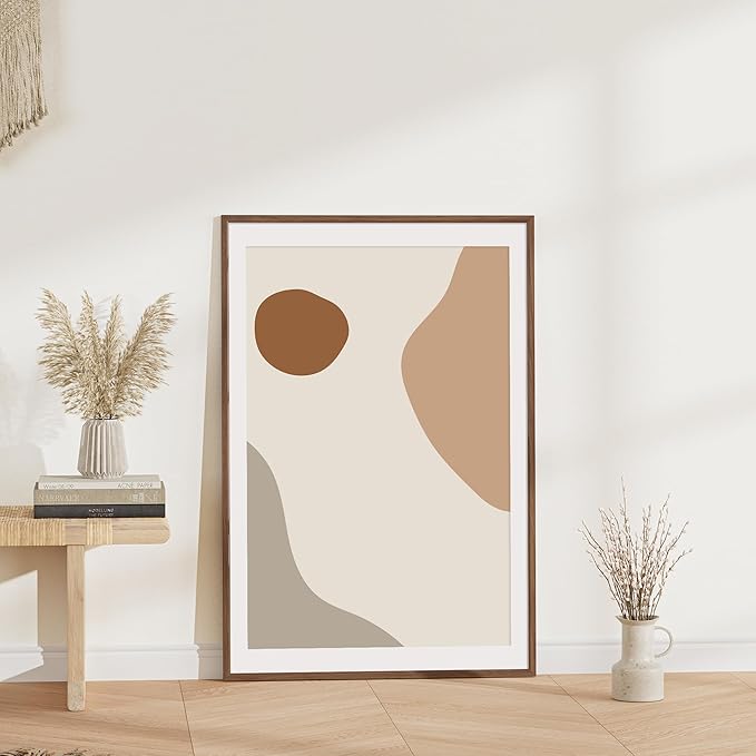 27x40 Poster Frame Natural Solid Walnut Photo Frames with 24x36 Removable Mat Wall Hanging Large Handcrafted Frame with HD Plexiglass Wall and Tabletop Display Large Picture Frame-Ruum Studio Home