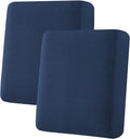 H.VERSAILTEX Super Stretch Individual Seat Sofa Covers Slipcover Sets Thick Jacquard Textured Twill Fabric (2 Piece Medium Sofa Cushion Covers, Navy)-Ruum Studio Home