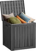 35 Gallon Outdoor Storage Box Waterproof Lockable Resin Deck Box Large, Patio Storage Bin for Pool Accessories Cushion Furniture, Garden Tools, UV-Resistant Outside Delivery Black-Ruum Studio Home