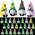 Wesiti 25 Pcs Luminous Halloween Mini Gnomes Figurines Bulk Glow in Dark Miniature Ornaments Hide and Seek Tiny Gnomes Figures Statue Halloween Party Favor Bag Fillers Garden Dollhouse Decor Gifts-Ruum Studio Home
