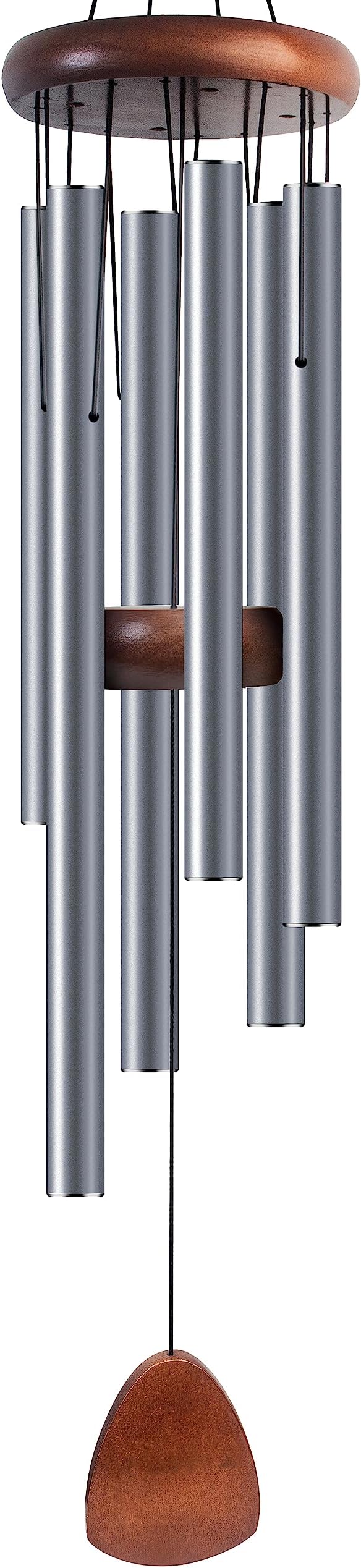 Large Aluminium Wind Chimes 37 Inches to Create a Zen Atmosphere Suitable for Outdoor, Garden, Patio Decoration. Classic Wind Chimes with Wind Catcher Suitable as A Gift for Unisex(Blue Grey)-Ruum Studio Home