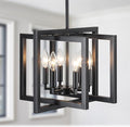 ANKYLHUA Black Chandelier,6-Lights Ceiling Light Fixture E12,Adjustable Hight Pendant Lights Kitchen Island,Chandeliers for Dining Room Bedroom,Entryway,Foyer-Ruum Studio Home